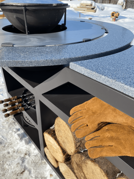 Гриль стол Памир PRO искуственный камень 1200 мм